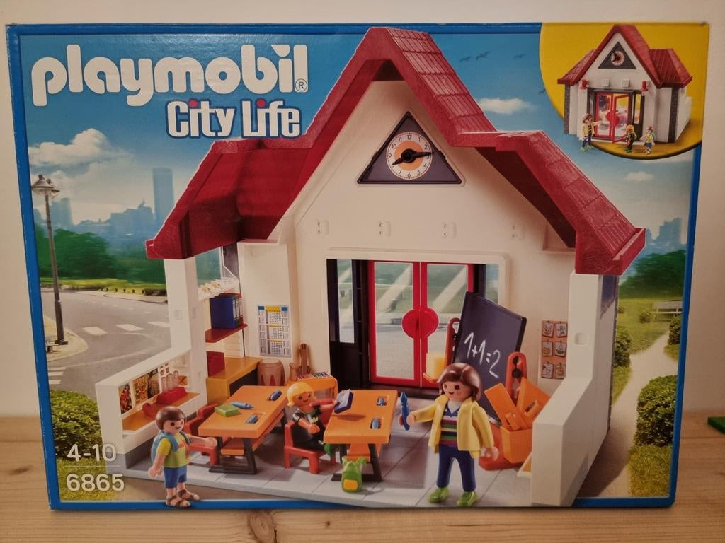 Playmobil City Life 6865 Schoolgebouw, Ophalen of Verzenden, Zo goed als nieuw, Complete set