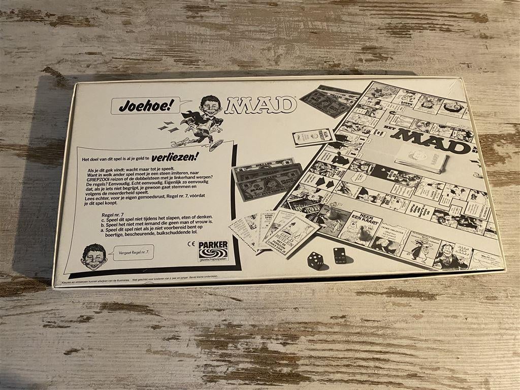 Het mad spel Parker [s107], Hobby en Vrije tijd, Gezelschapsspellen | Bordspellen, Verzenden, Zo goed als nieuw