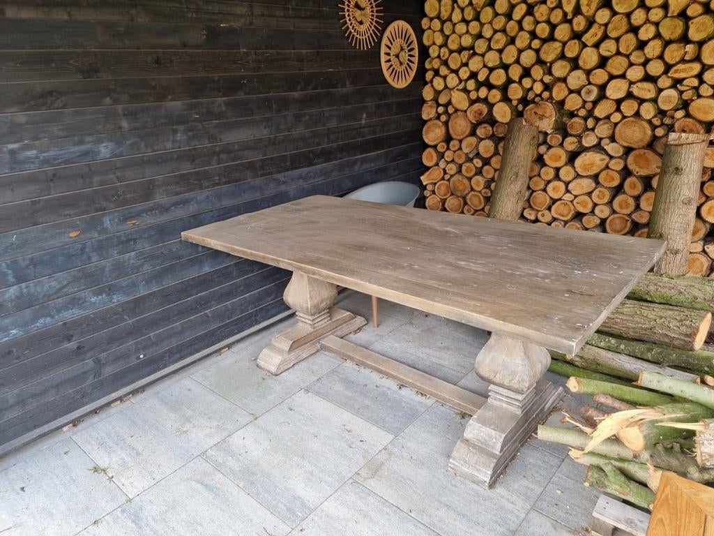 Kloostertafel, Tuin en Terras, Ophalen of Verzenden, Rechthoekig, Hout