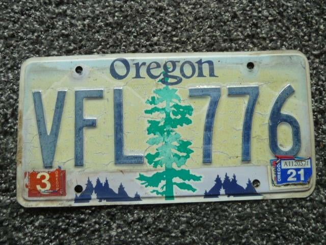 Kentekenplaat licenseplate Oregon 4 USA, Verzenden, Gebruikt, Auto's