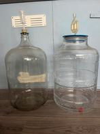 Twee 20 liter glazen potten, Huis en Inrichting, Woonaccessoires | Stolpen, Ophalen of Verzenden, Gebruikt