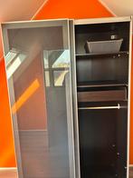 Donkerbruine Pax kast, melkgl schuifdr, hxbxd: 230x150x66, Ophalen, 200 cm of meer, 150 tot 200 cm, Met lade(s)