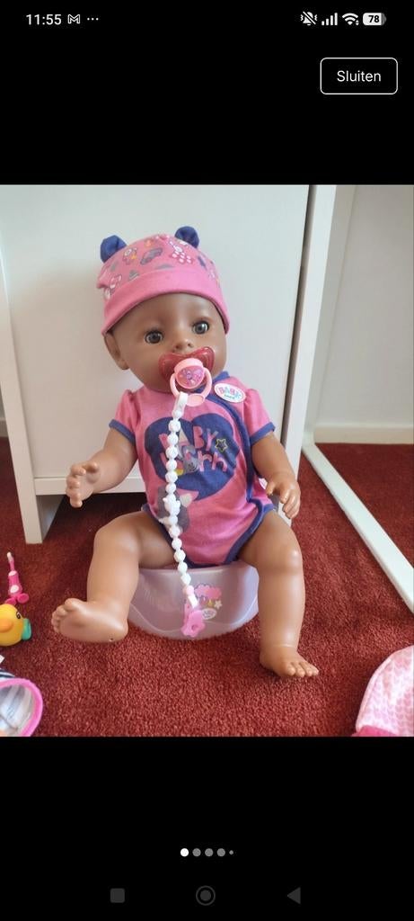 Baby born met accessoires, Ophalen of Verzenden, Babypop