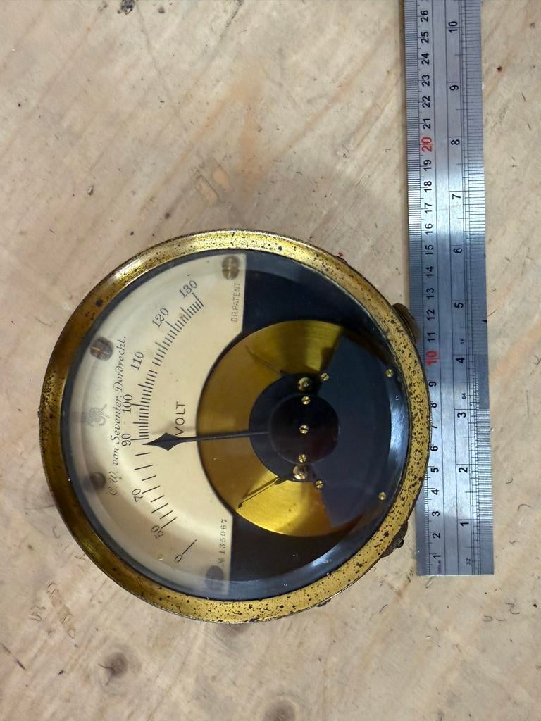 Oude elektriciteitsmeters - Voltmeter en Ampèremeter, Ophalen of Verzenden, Gebruikt