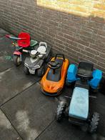 Buitenspeelgoed tractor, driewieler, lamborghini en quad, Ophalen, Gebruikt