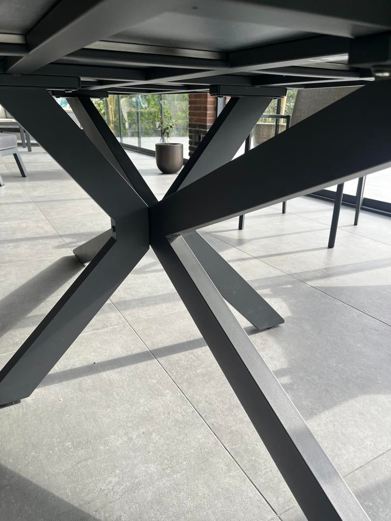 Dinning  tuintafel, Ophalen of Verzenden, Zo goed als nieuw, Rechthoekig, Aluminium