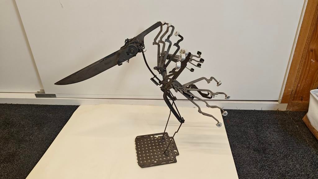 Vogel gemaakt van typemachine onderdelen, Ophalen of Verzenden