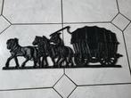 Gietijzeren wanddecoratie "de koetsier", Ophalen of Verzenden, Zo goed als nieuw