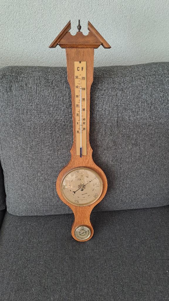 Klassieke banjo-barometer, Audio, Tv en Foto, Weerstations en Barometers, Gebruikt, Barometer, Ophalen
