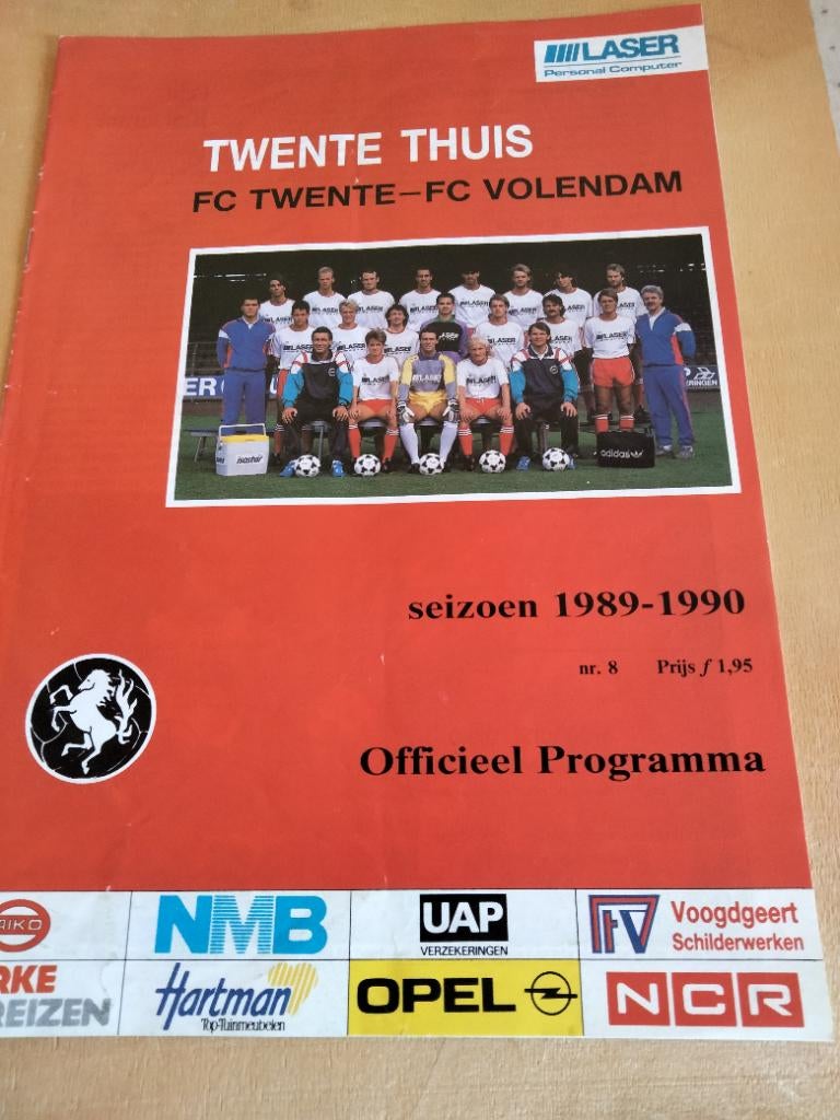 Fc twente-fc Volendam 89-90, Verzamelen, Ophalen of Verzenden, Gebruikt, F.C. Twente, Boek of Tijdschrift