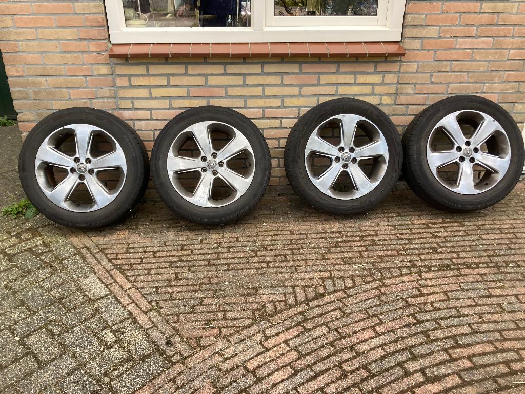 Te koop 4 18" zomerbanden met velgen, Auto-onderdelen, Banden en Velgen, Ophalen, 18 inch, Band(en), Personenwagen