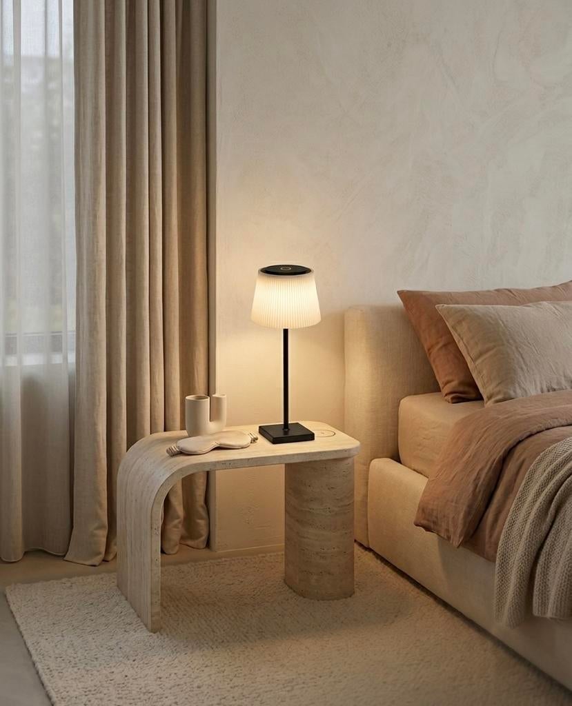 Dimbare LED Tafellamp - Oplaadbaar & Draadloos, Huis en Inrichting, Lampen | Tafellampen, Nieuw, Minder dan 50 cm, Metaal, Ophalen of Verzenden