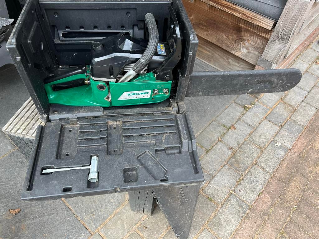 Topcraft Kettingzaag - Weinig Gebruikt, Starten Lopen, Doe-het-zelf en Verbouw, Gereedschap | Zaagmachines, Ophalen, Kettingzaag