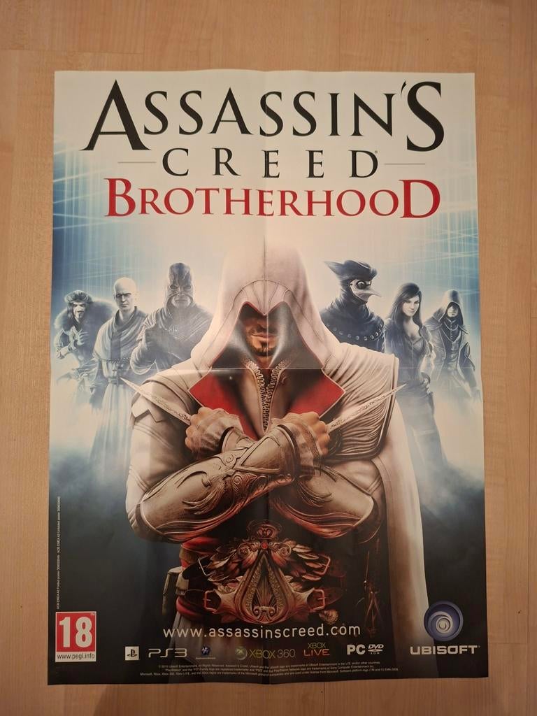 Assassins creed Brotherhood poster, Deurposter of groter, Vierkant, Ophalen of Verzenden, Zo goed als nieuw