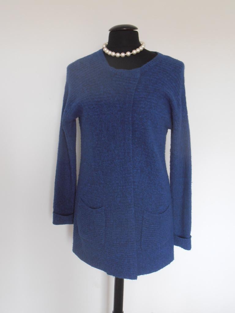 Joe Taft - prachtige blauw wollen vest - 42, Kleding | Dames, Joe Taft, Maat 42/44 (L), Zo goed als nieuw, Verzenden