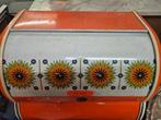 Vintage Meliconi Broodtrommel - Oranje Bloem Design, Gebruikt, Info@meliconi.it, Ophalen of Verzenden, Meliconi