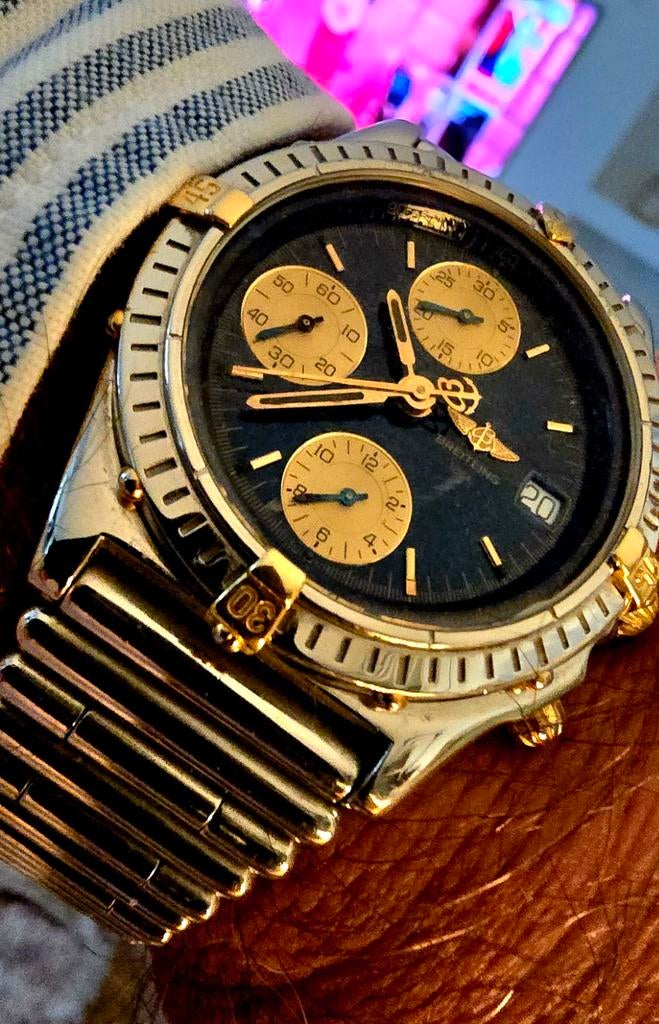 Breitling Chronomat Bullitband - Staal/Goud, Ophalen of Verzenden