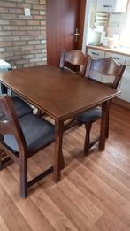 Eiken eethoek, Ophalen, Gebruikt, 4 tot 6 stoelen