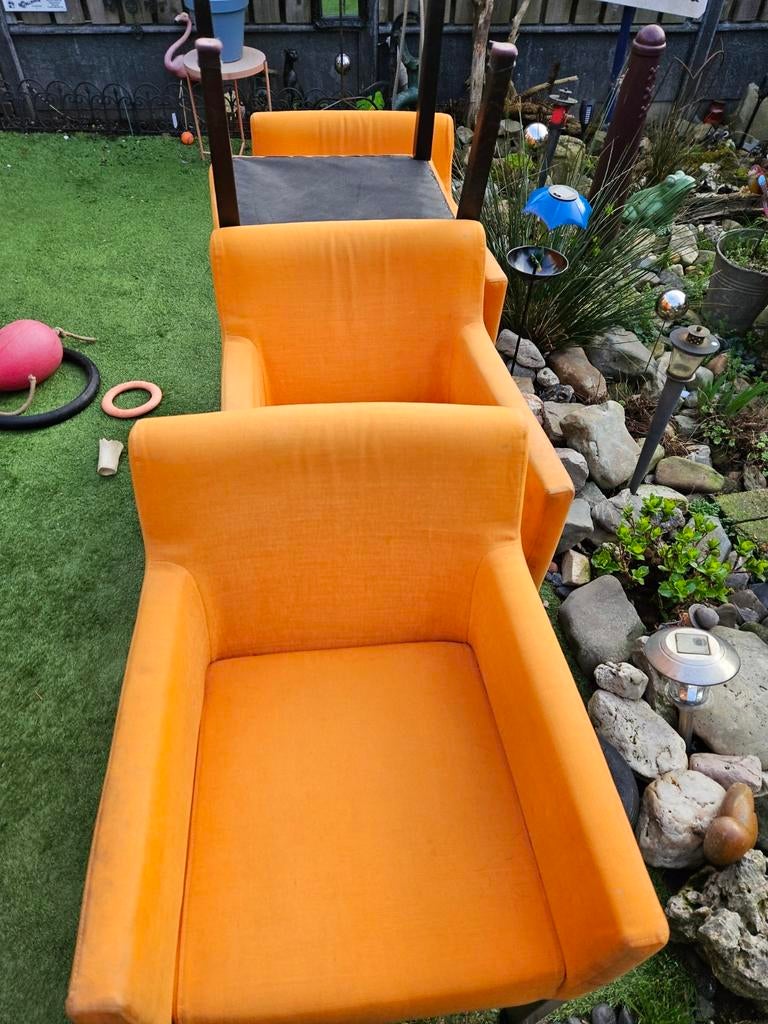 'Made in Holland' eetkamerstoelen, Huis en Inrichting, Stoelen, Gebruikt, Stof, Ophalen
