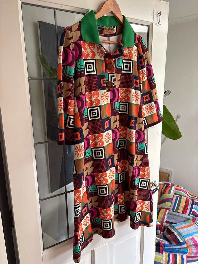 Margot jurkje met opvallende print, Kleding | Dames, Jurken, Overige kleuren, Maat 46/48 (XL) of groter, Ophalen of Verzenden