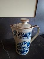 Vintage jaren '70 koffiepot grijs met blauw motief, Antiek en Kunst, Antiek | Keramiek en Aardewerk, Ophalen of Verzenden