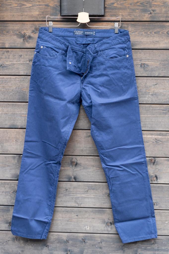 Heren Broek, Blauw, Maat 56/58 (XL), Zo goed als nieuw, C&A