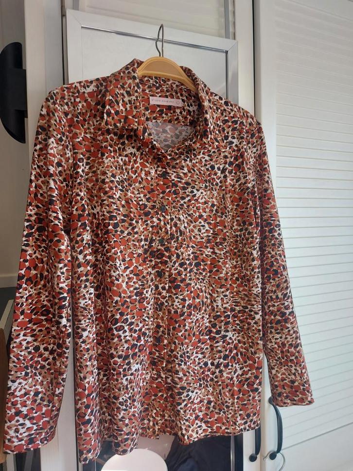 Studio Anneloes Blouse met Luipaardprint Maat L, Kleding | Dames, Blouses en Tunieken, Zo goed als nieuw, Maat 42/44 (L), Bruin