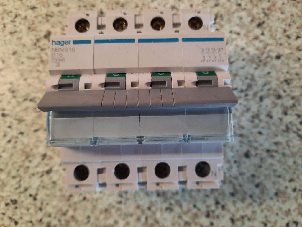 Hager NBN 616 Installatieautomaat B16 B-kar 4P 4, Ophalen of Verzenden, Nieuw