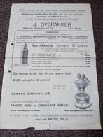 J. Overakker Bedkruiken Den Haag Amptstraat   1900 (VK-21), Verzamelen, Ophalen, Gebruikt