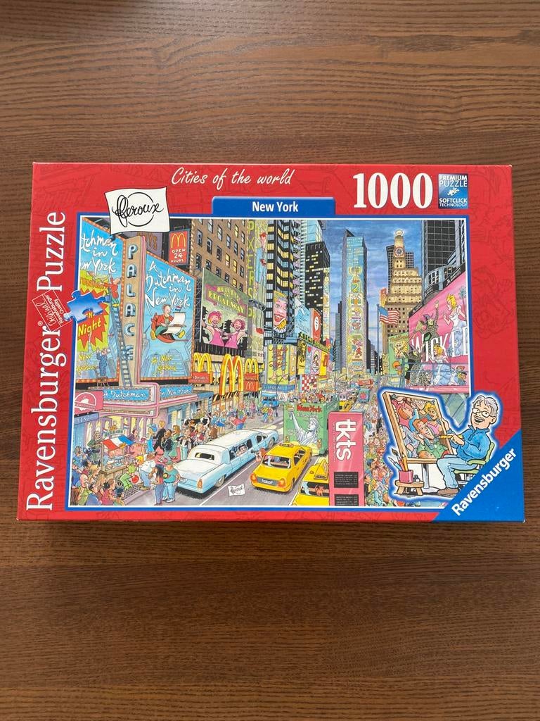 Puzzel New York - Fleroux (1000 stukjes), Ophalen of Verzenden, 500 t/m 1500 stukjes, Zo goed als nieuw