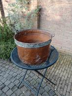 Koperen Bak voor Openhaard Hout - Ø 40 cm, H 25 cm, Ophalen of Verzenden