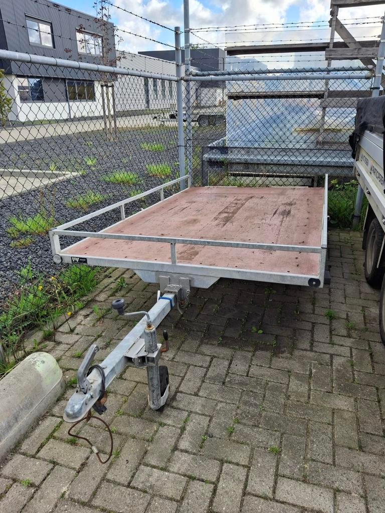 Platte aanhanger kantelbaar, Ophalen, Zo goed als nieuw