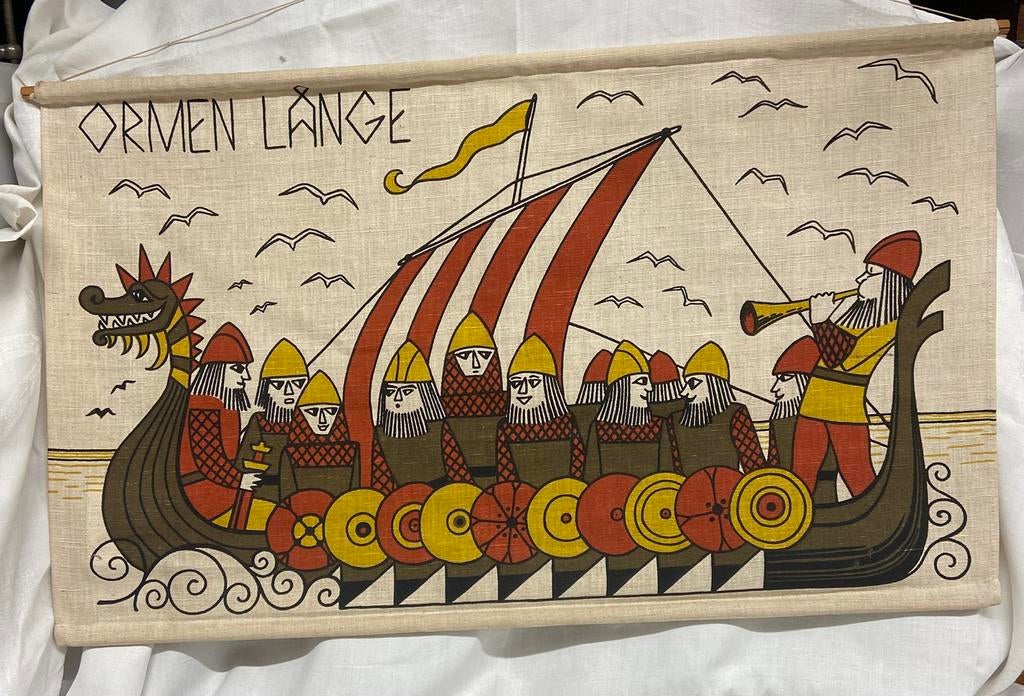 Prachtig Vintage wandkleed Ormen Lange, Huis en Inrichting, Ophalen of Verzenden, Zo goed als nieuw