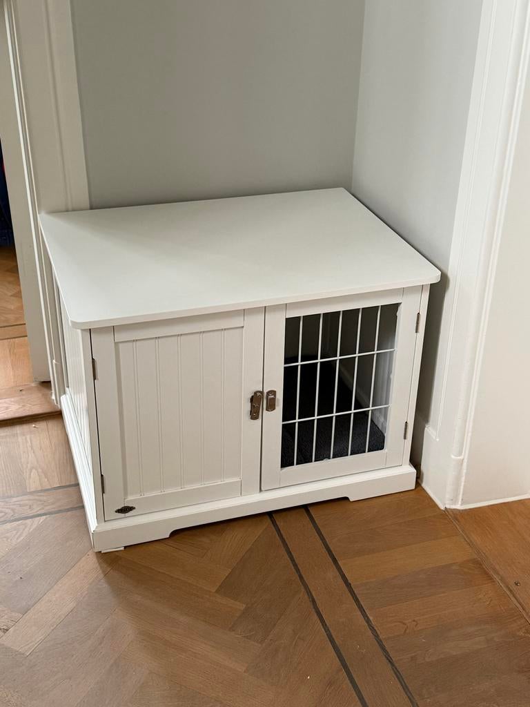 Nieuwe witte houten hondenbench Trixie, Dieren en Toebehoren, Ophalen, Nieuw