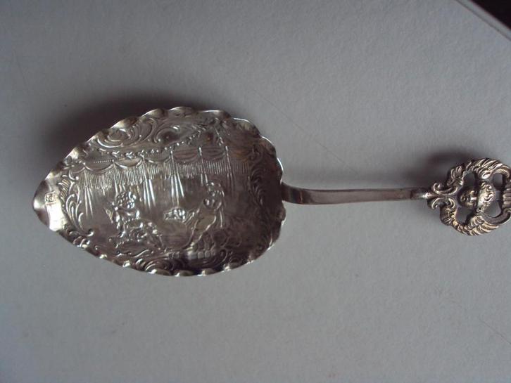 Oud zilveren roomlepel, Antiek en Kunst, Antiek | Bestek, Verzenden