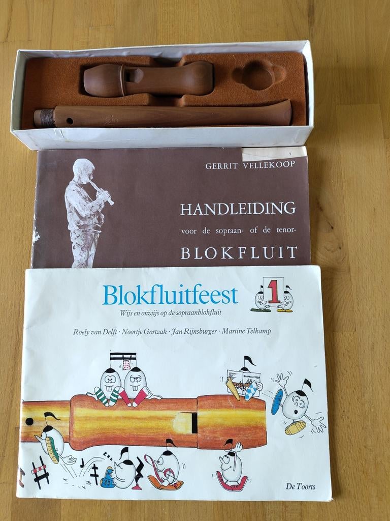 Blokfluit met 2 lesboekjes voor beginners, Ophalen of Verzenden