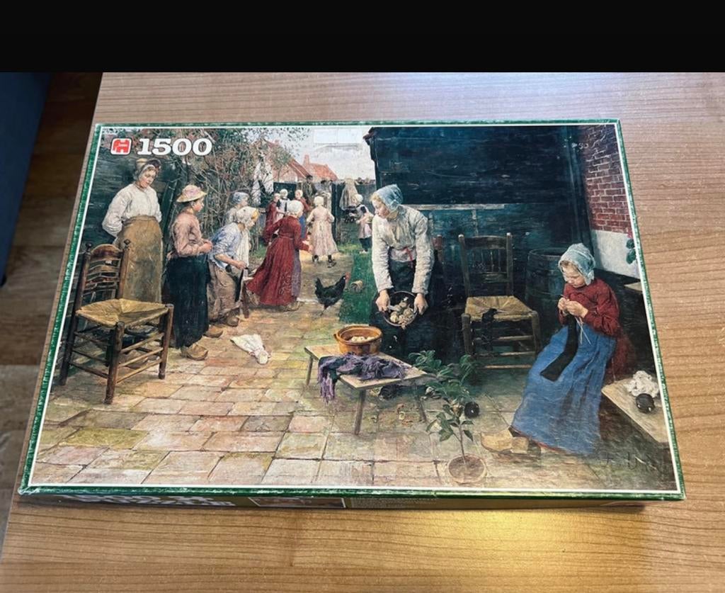 Jumbo puzzel 1500 stukjes De orgelman komt, Ophalen of Verzenden, 500 t/m 1500 stukjes, Zo goed als nieuw