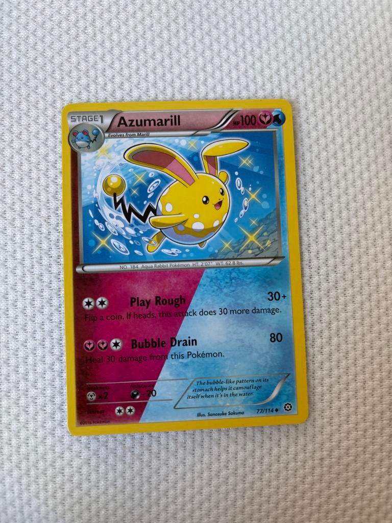 Pokémon Kaart Azumarill 77/114 - Zo goed als nieuw, Ophalen of Verzenden, Zo goed als nieuw, Losse kaart