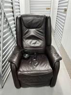 Elektrische Zitstoel met Verstelbare Rugleuning en Voetenein, Huis en Inrichting, Fauteuils, Ophalen, Gebruikt, Leer, 75 tot 100 cm