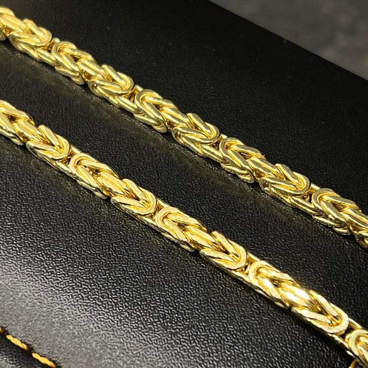 14 karaat gouden koningsketting dik schakel, Sieraden, Tassen en Uiterlijk, Kettingen, Nieuw, Goud, Ophalen of Verzenden