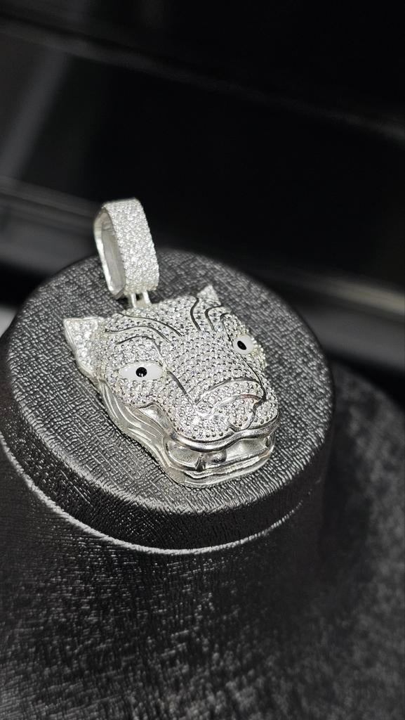 Mooie tijger zilver hanger, Ophalen of Verzenden, Gebruikt, Zilver