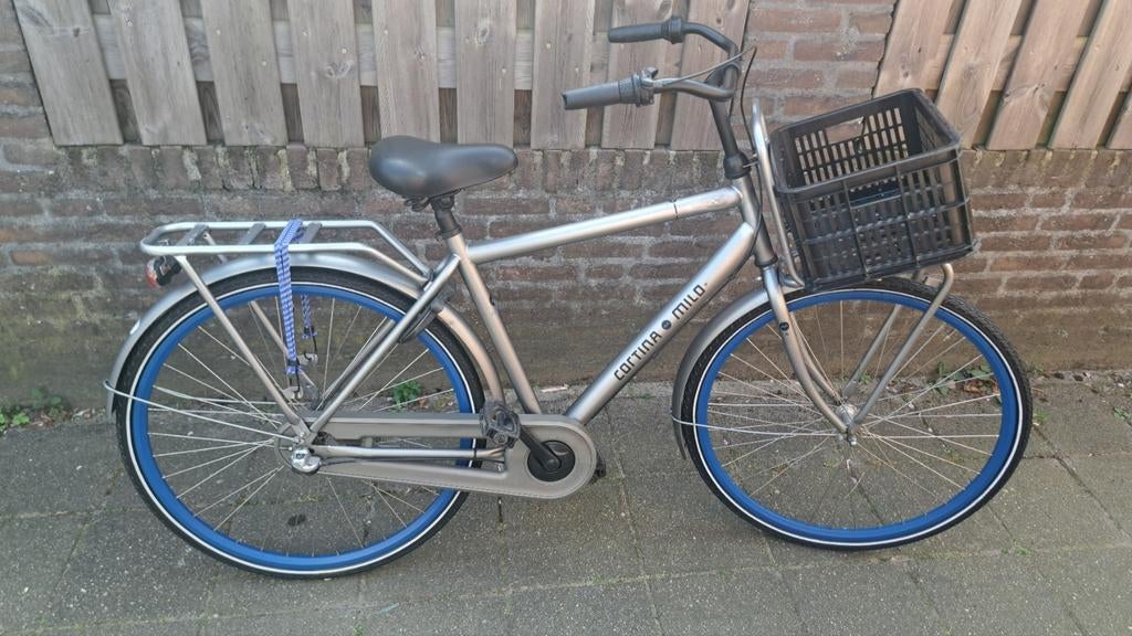 Cortina Milo heren Transportfiets 28inch met 3 versnellingen, Terugtraprem, Gebruikt, Versnellingen, 49 tot 53 cm