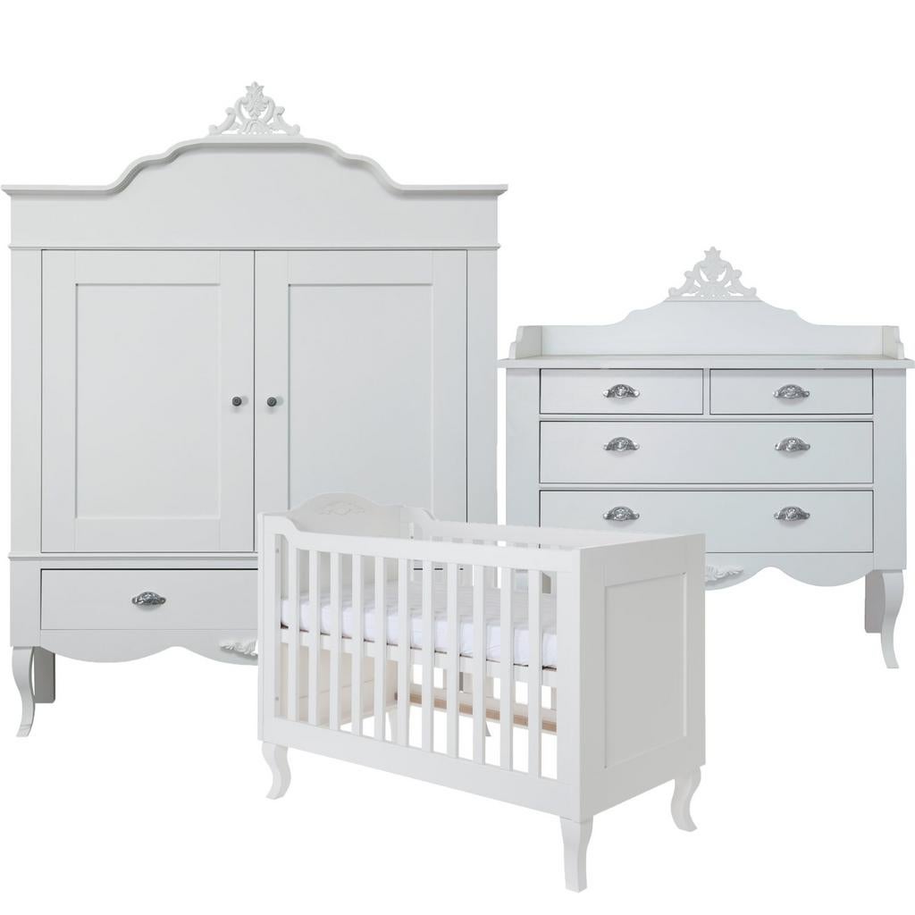 Kidsmill Romance babykamer (kast, commode en ledikant), Kinderen en Baby's, Ophalen, Minder dan 140 cm, Minder dan 70 cm, Lattenbodem