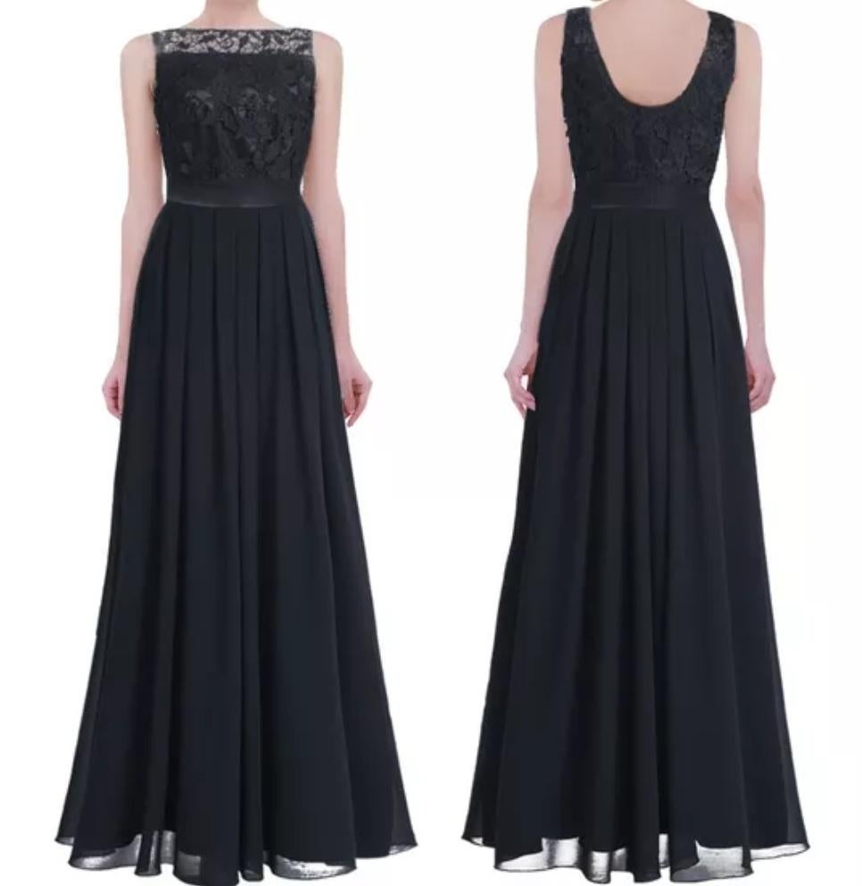 nieuwe galajurk maat 32/34 zwart (1), Galajurk, Zwart, All2wish4, Nieuw