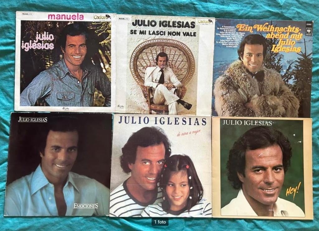 6 LP's Julio Iglesias (ook per stuk te koop), Ophalen of Verzenden, 1980 - 1989, Gebruikt, 12 inch