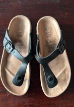 Damesslipper zwart leer kurk UP2 Fashion maat 37 nieuwstaat, Slippers, Zwart, Ophalen of Verzenden, Zo goed als nieuw