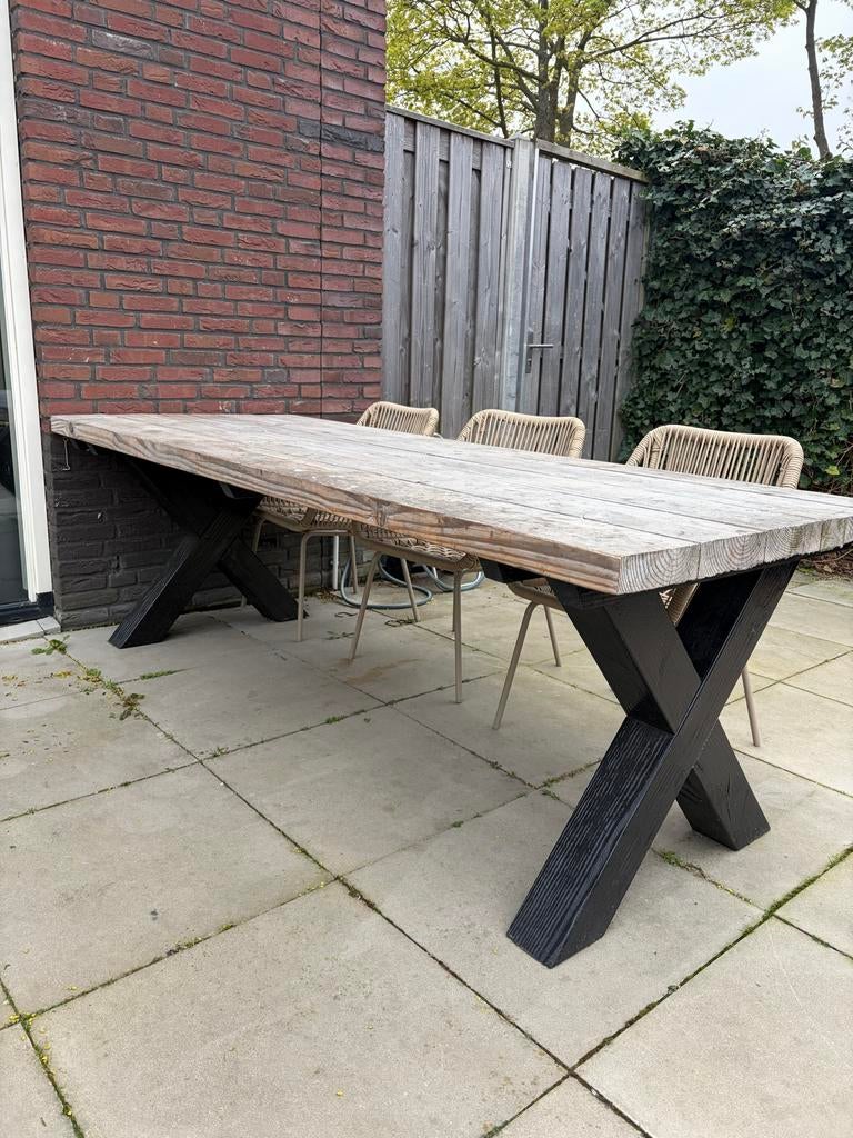 Houten picknicktafel, Tuin en Terras, Tuintafels, Ophalen, Gebruikt, Rechthoekig, Hout