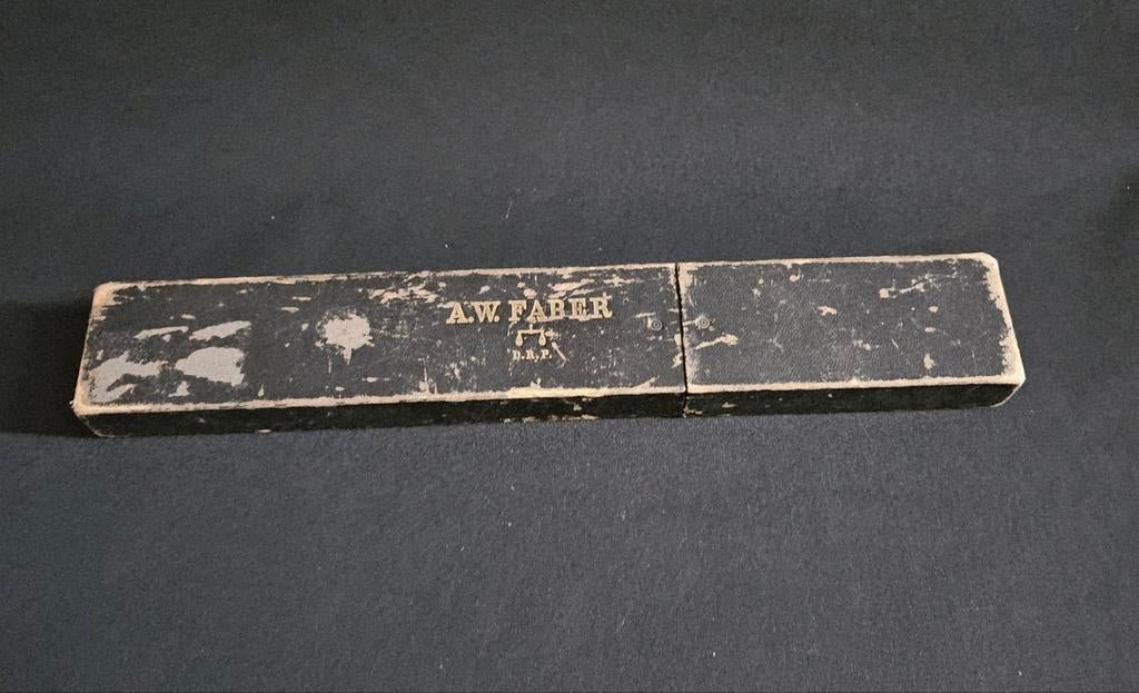 Vintage A.W. Faber rekenliniaal in originele doos, Ophalen of Verzenden