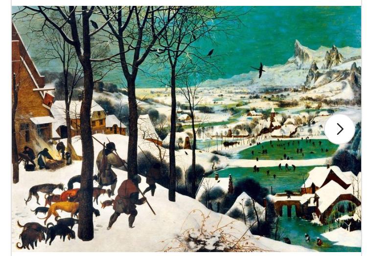 Legpuzzel Jagers in de Sneeuw 1565 door Pieter Bruegel, Ophalen of Verzenden, 500 t/m 1500 stukjes, Zo goed als nieuw, Legpuzzel