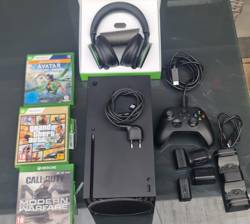 Xbox Series X met games en Wireless Headset, Ophalen, Zo goed als nieuw
